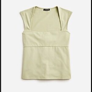 J. Crew Soft Green Cap Sleeve Blouse